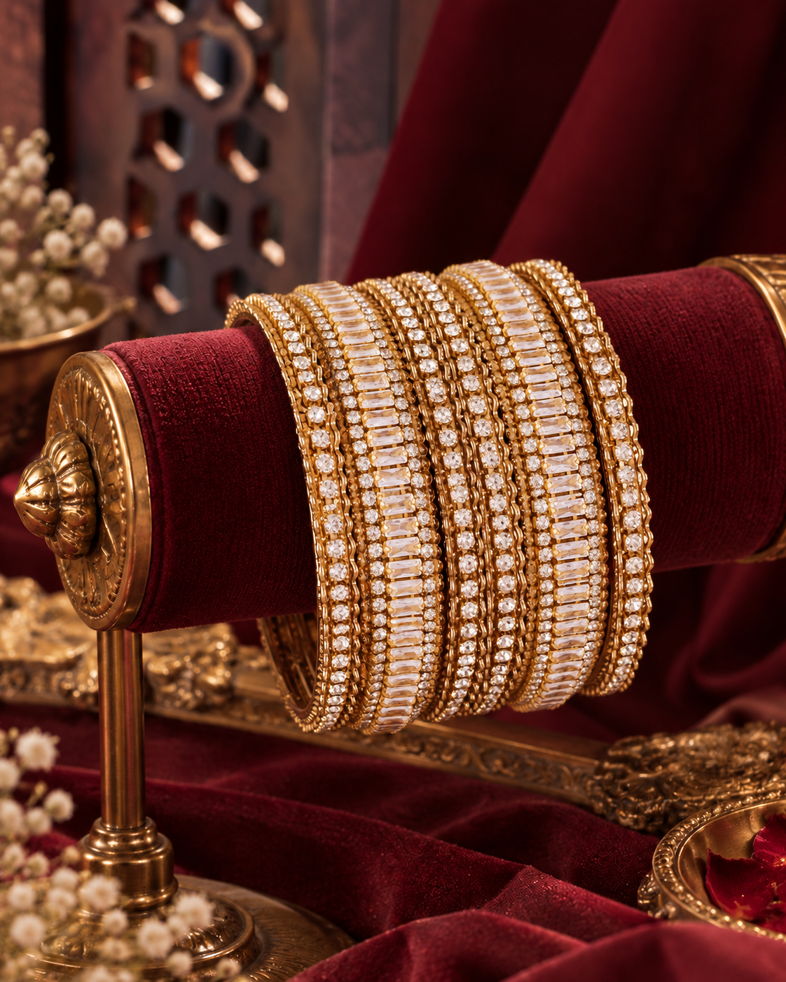 Anjum Kundan Bangle Set