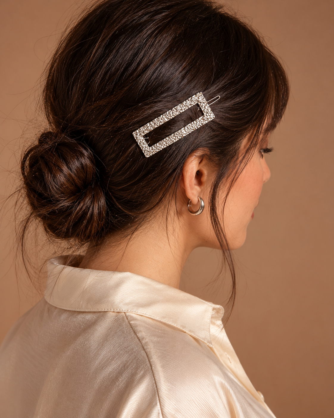 Black Textured Hair Clip