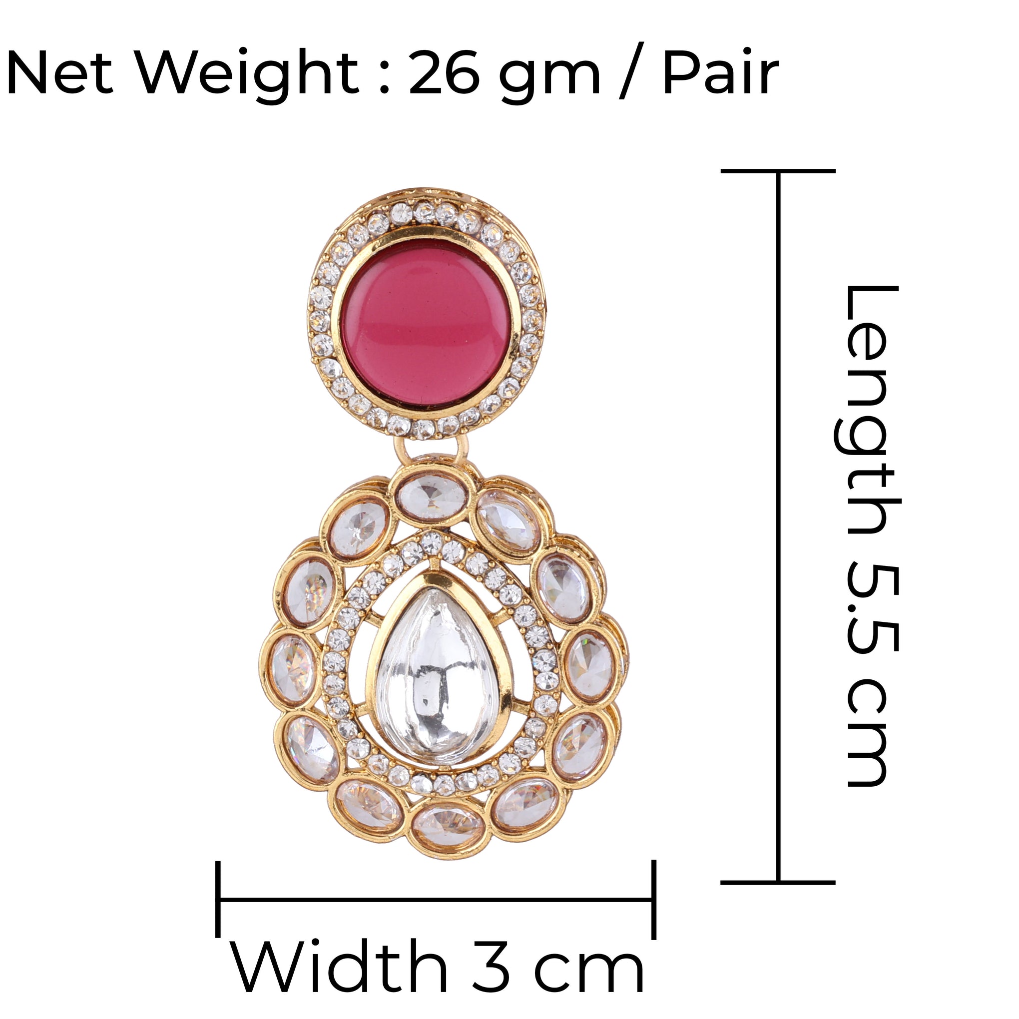 Ruby Oshini Designer Earring