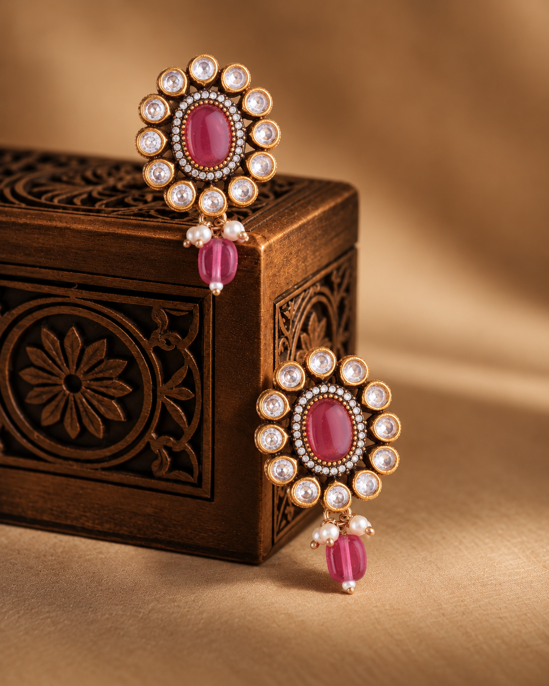 Onion Alizeh Monalisa Antique Designer Stud Earring