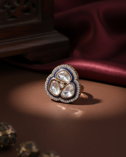 Blue Suryansh Meenakari Ring