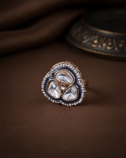 Blue Suryansh Meenakari Ring