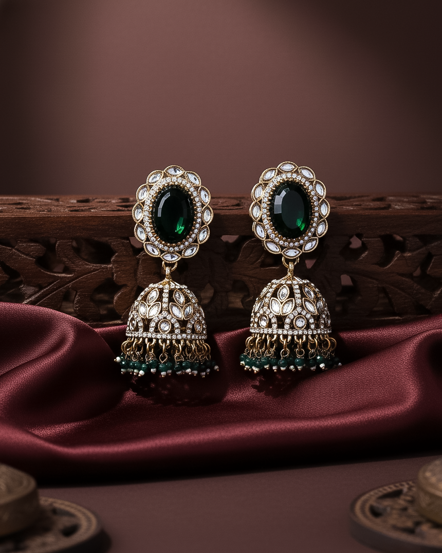 Green Seher Premium Jhumki Earring