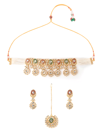 Nivara Meenakari NeckSet