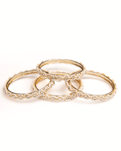 Sahana Pearl Kundan Bangle