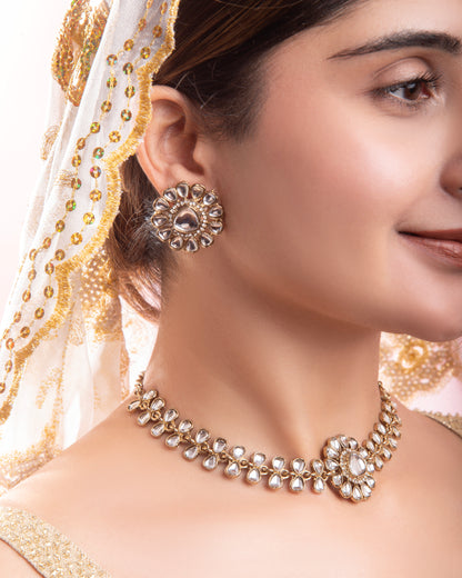 Eknoor Indo Western Necklace With Earrings