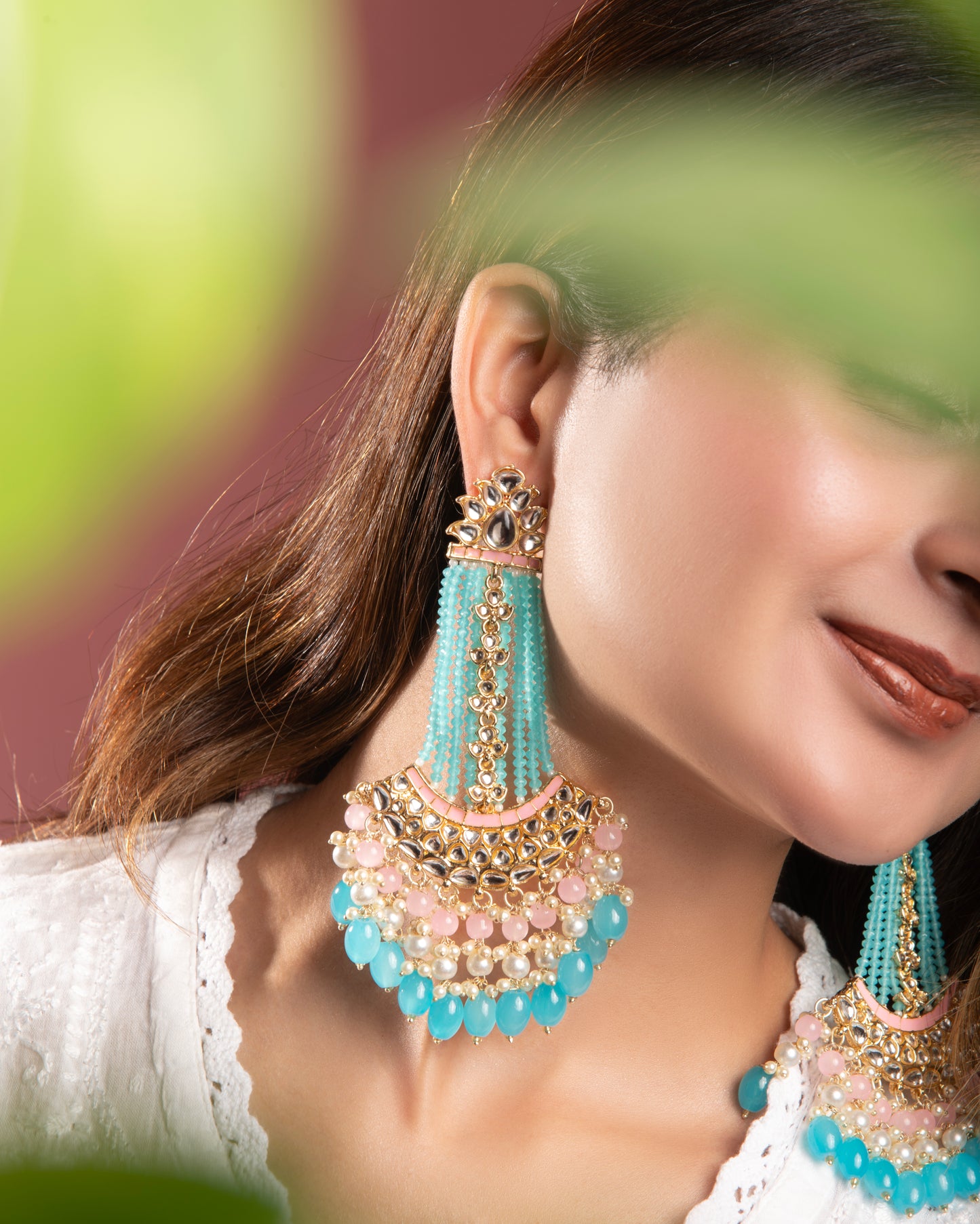 Turquoise Ishreet Chandbali