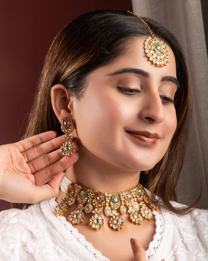 Nivara Meenakari NeckSet