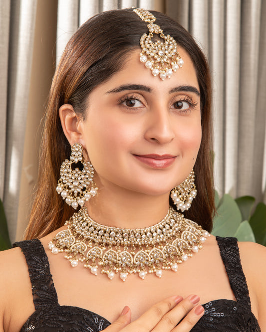 Pearl Rajvanshi Kundan Premium Necklace Set