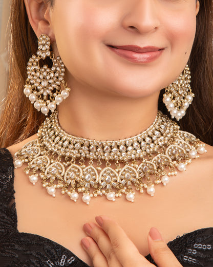 Pearl Rajvanshi Kundan Premium Necklace Set