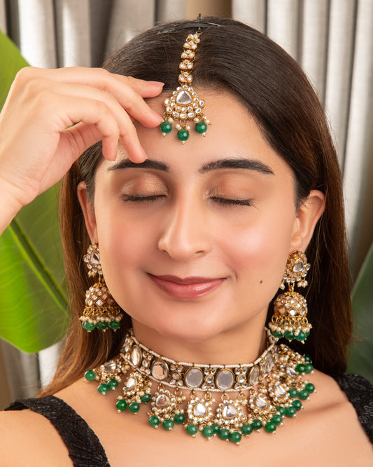 Green Myraahi Choker Set