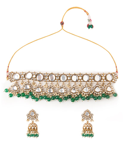 Green Myraahi Choker Set