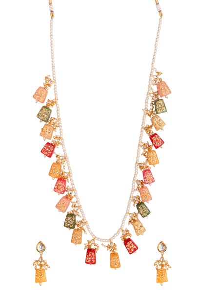 Balraj Jadau Long Set with Handwork Beads