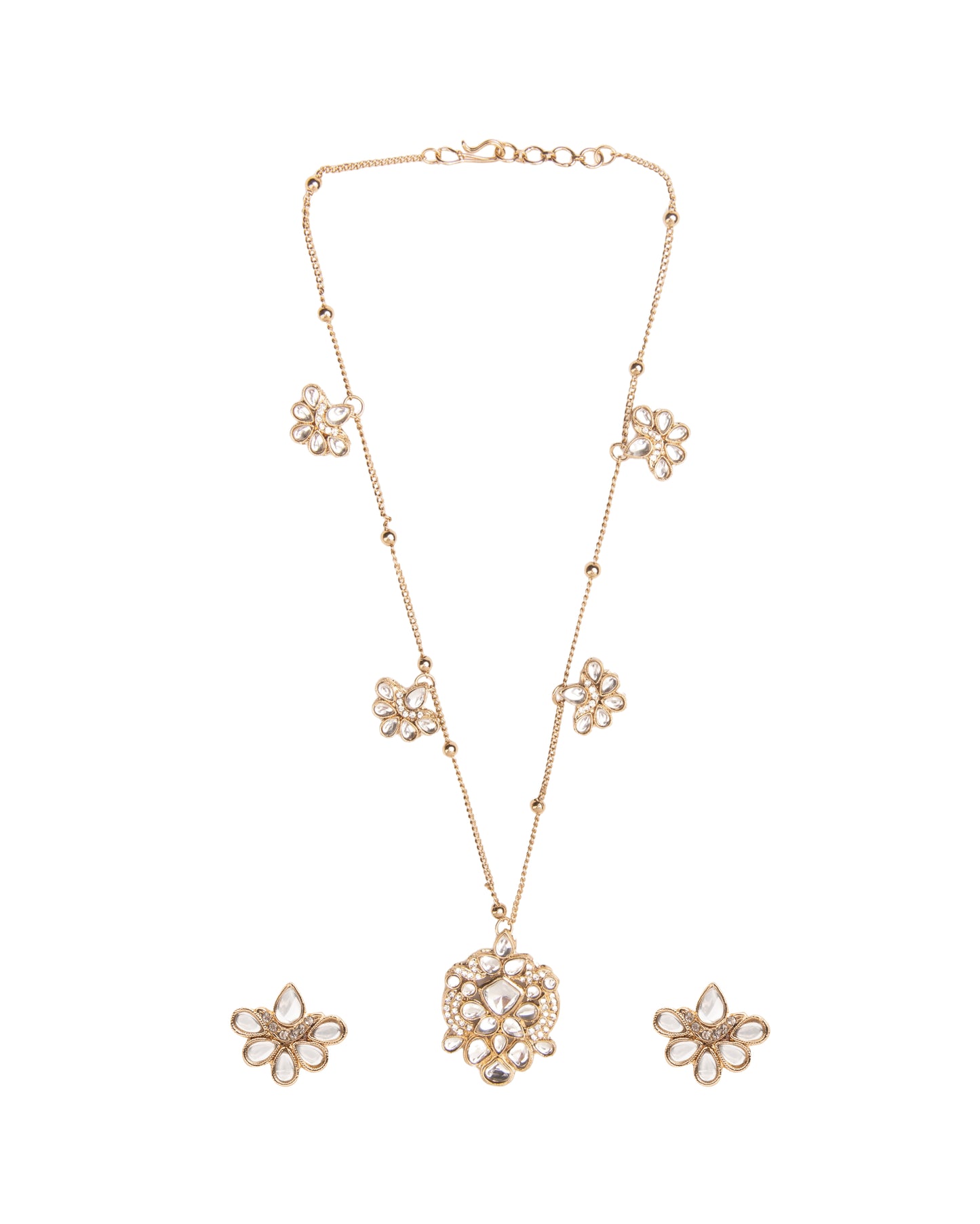 Tara Pendant Style Long Necklace Set with Earring
