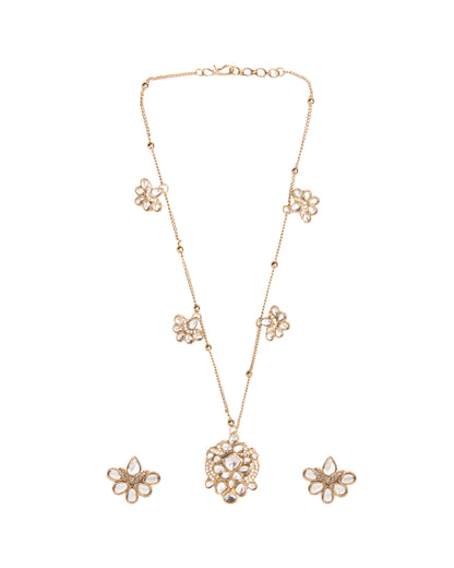 Tara Pendant Style Long Necklace Set with Earring
