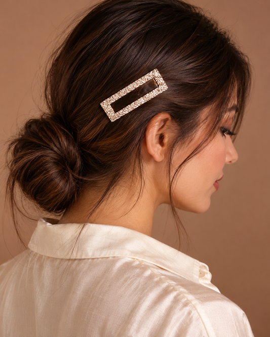 Rose Gold Textured Hair Clip