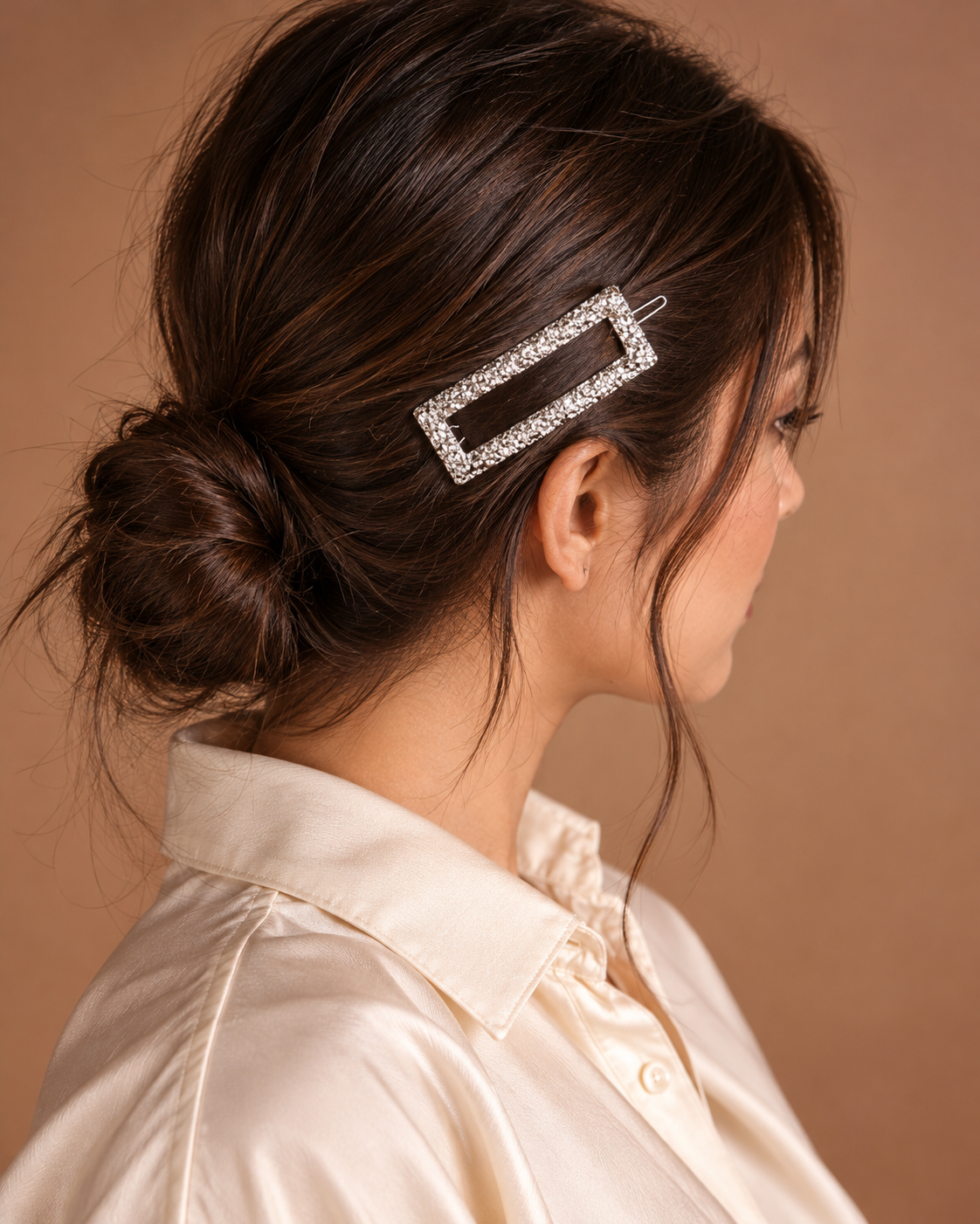 Black Textured Hair Clip