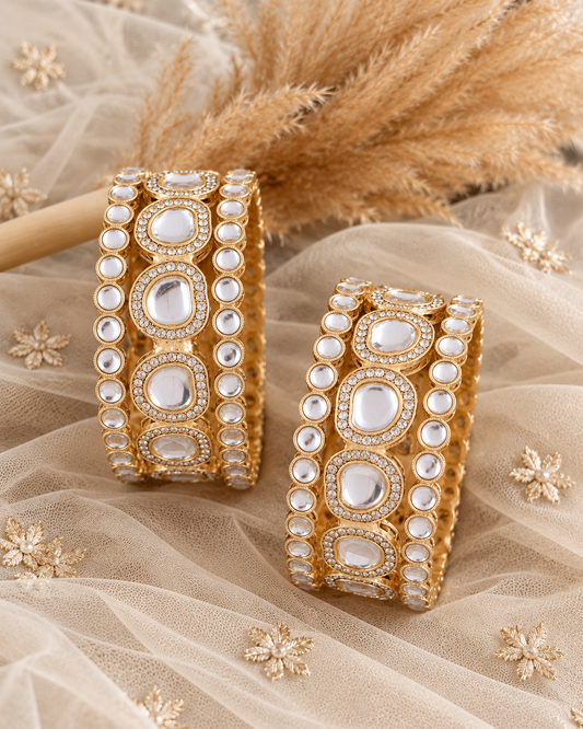 Golden Shloka Bangle Set