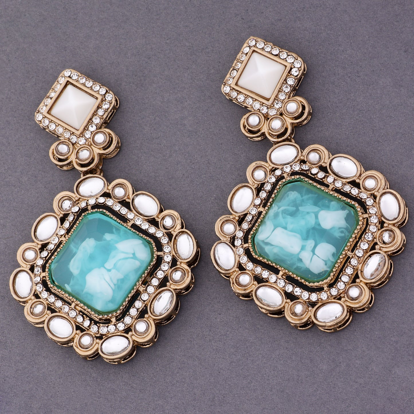 Turquoise Raashi Zircon Earring