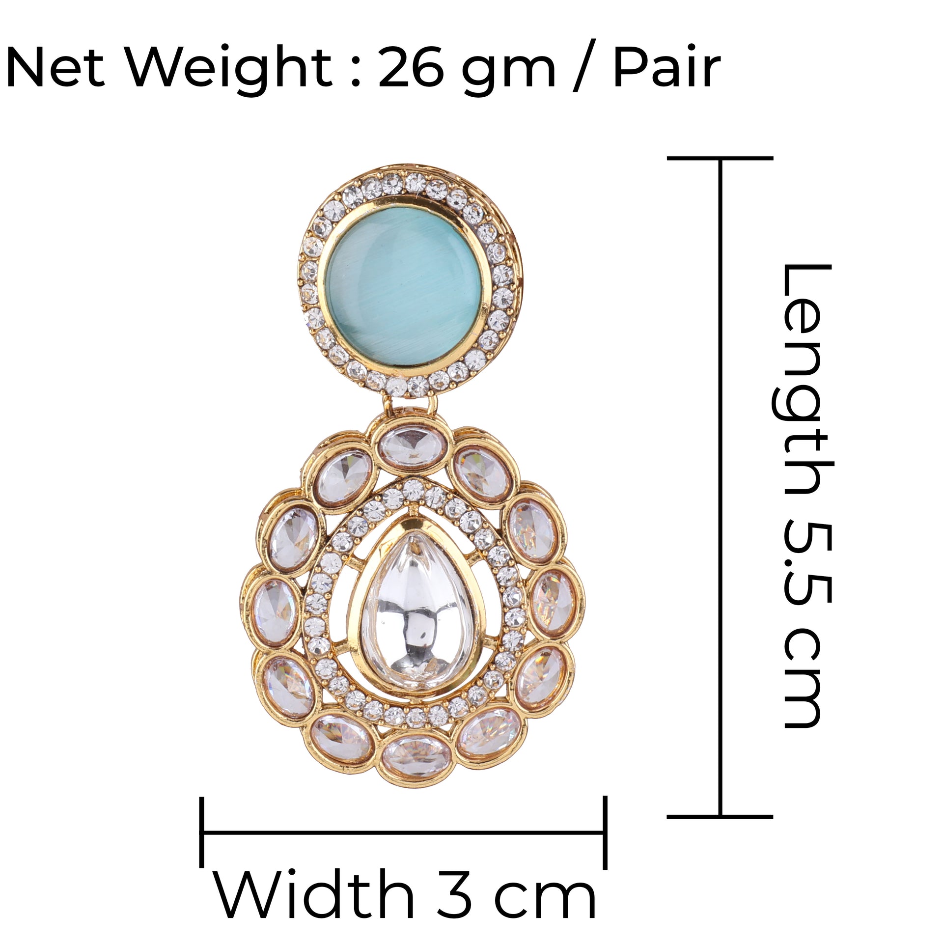 Turquoise Oshini Designer Earring