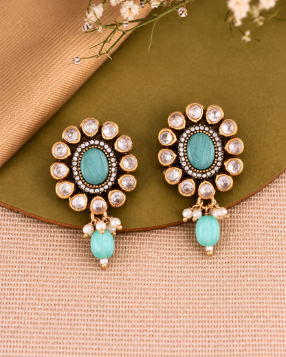 Mint Alizeh Monalisa Antique Designer Stud Earring