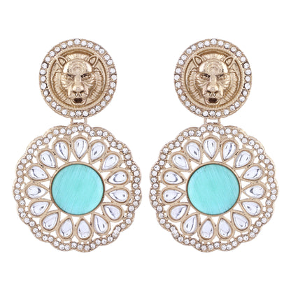 Mint Green Kysa Bollywood Inspired Designer Earring
