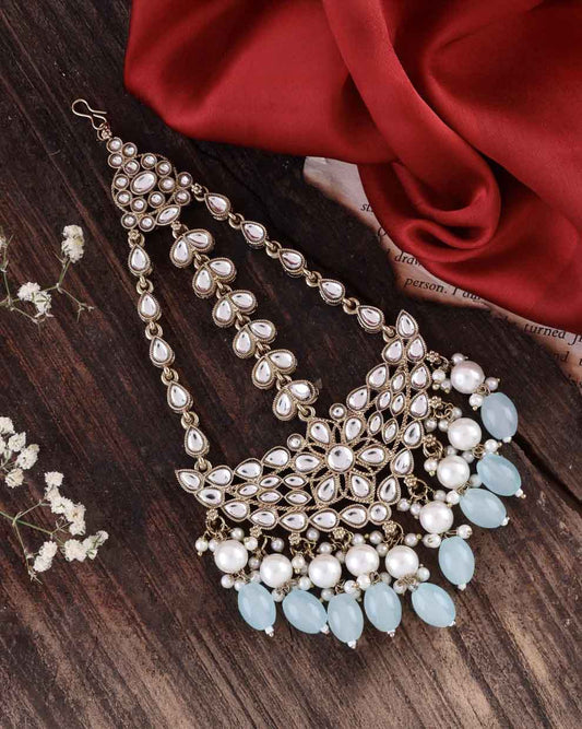 Turquoise Zaiba Passa / Side Jhumar