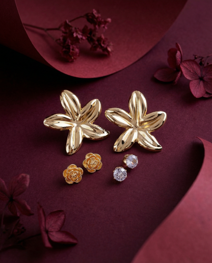 Mao Voguish Earring - Set of 3