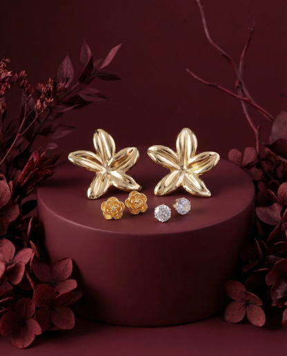 Mao Voguish Earring - Set of 3