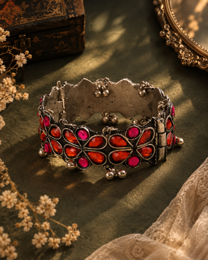 Orange Pink Mehrzaan Oxidised Bracelet