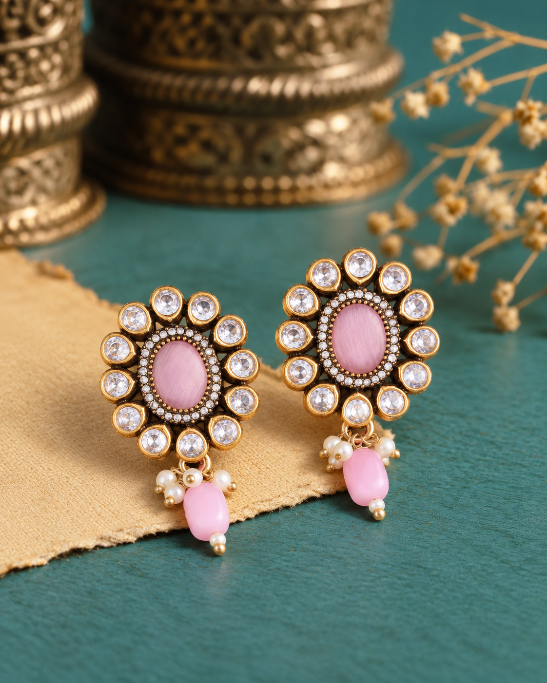 Blush Alizeh Monalisa Antique Designer Stud Earring