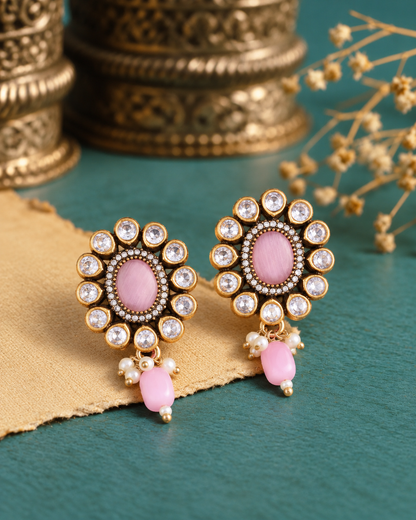 Blush Alizeh Monalisa Antique Designer Stud Earring