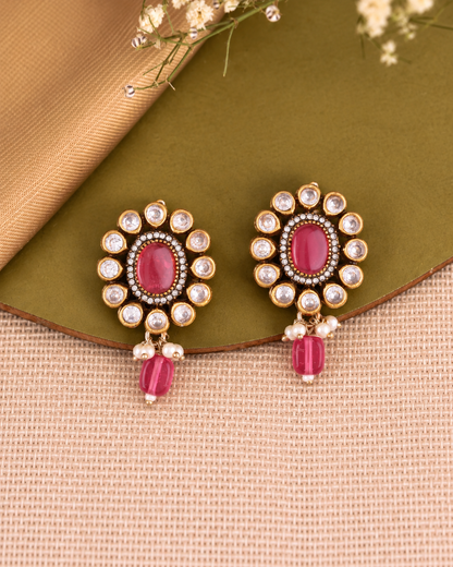 Onion Alizeh Monalisa Antique Designer Stud Earring