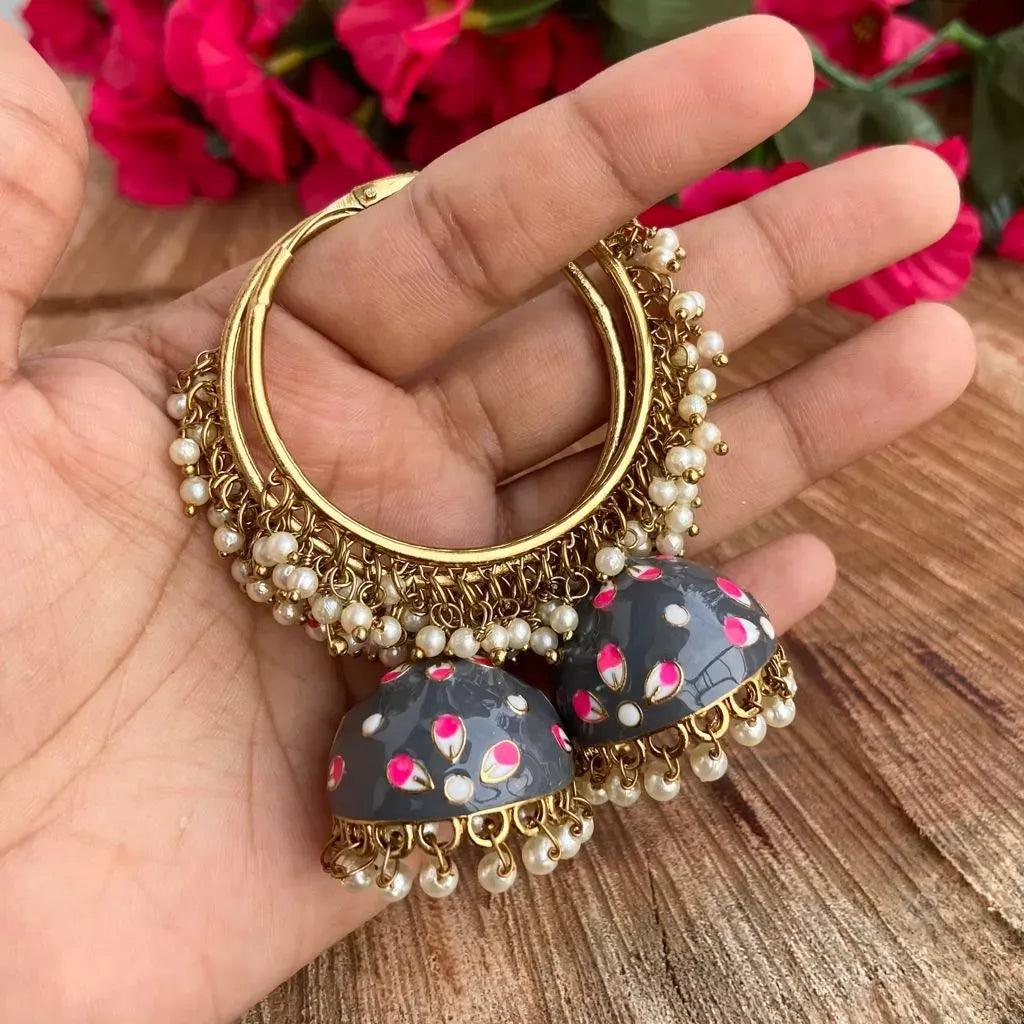 Grey Bali Jhumka