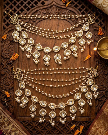 Pearl Sambhavi Bahubali Kaan Chain Pair
