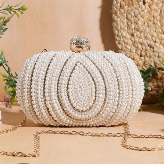 Ruvan Pearl Clutch - Oval