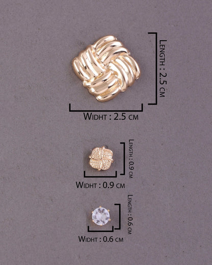 Minseo Voguish Earring - Set of 3