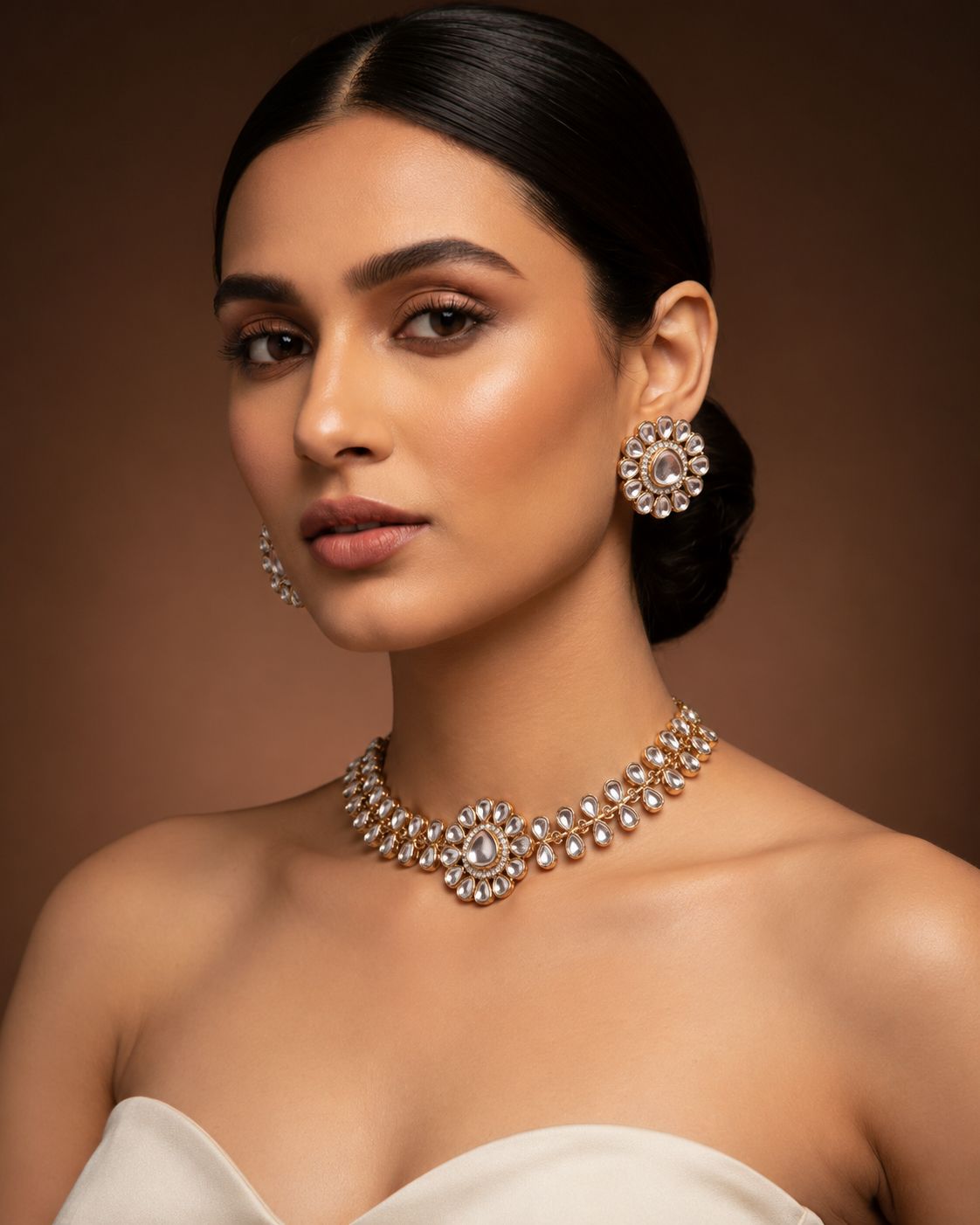 Eknoor Indo Western Necklace With Earrings