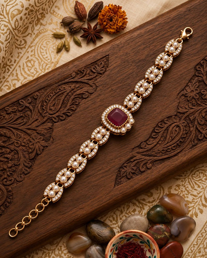 Ruby Pranvika Indo Western Bracelet