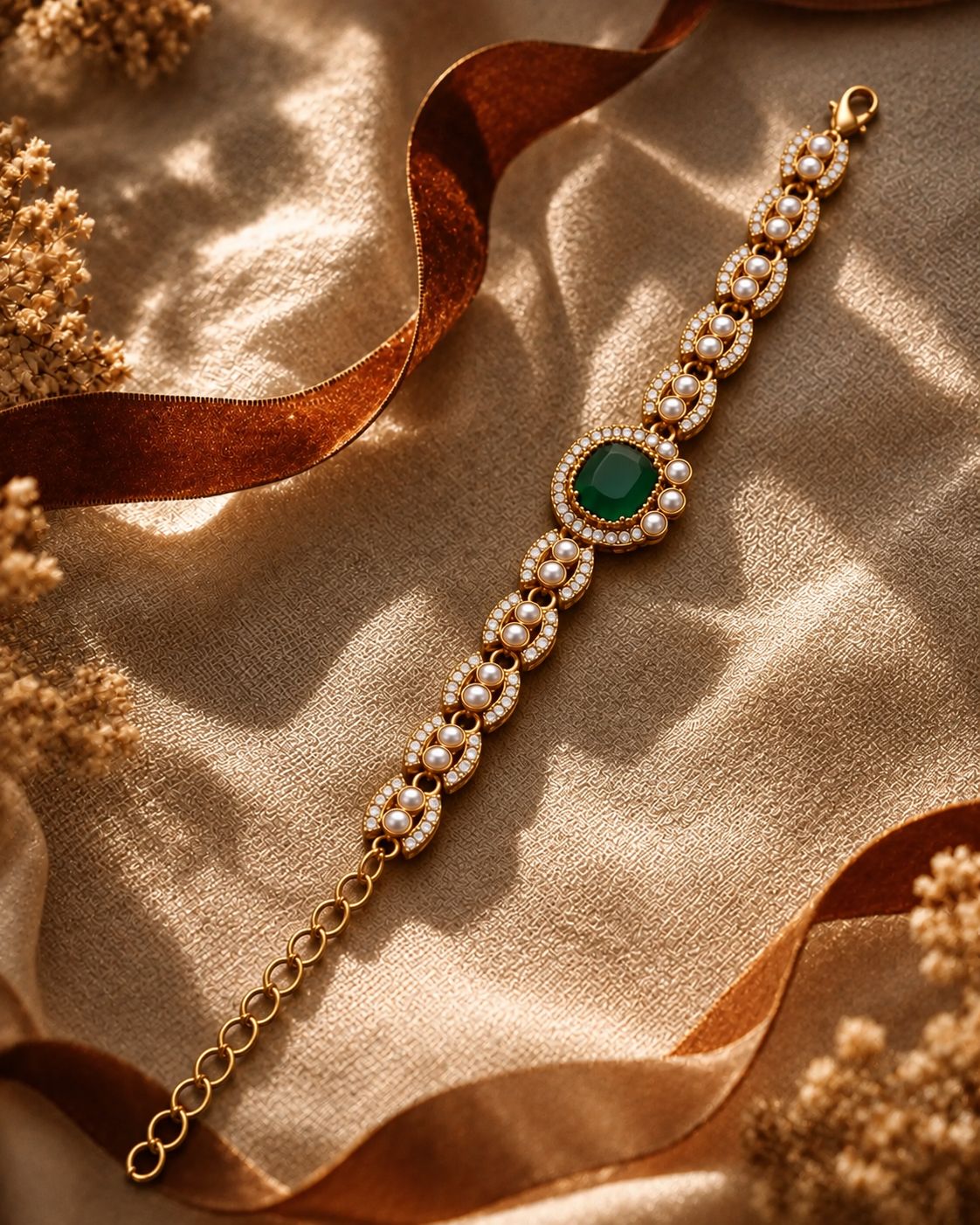 Green Pranvika Indo Western Bracelet