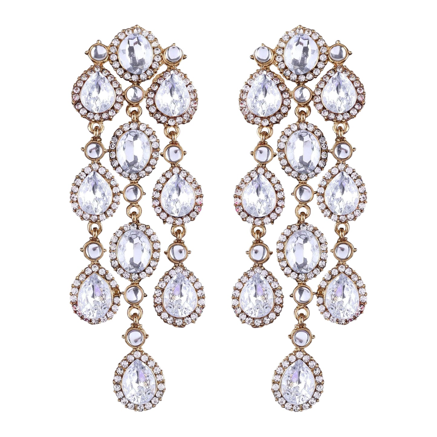 White Tavleen Dangler Earring