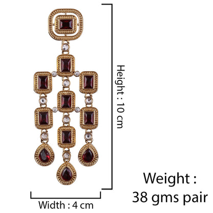 Wine Anshita Gold Designer Earring