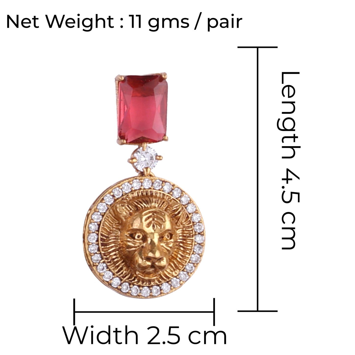 Wine Shriya Designer Earring