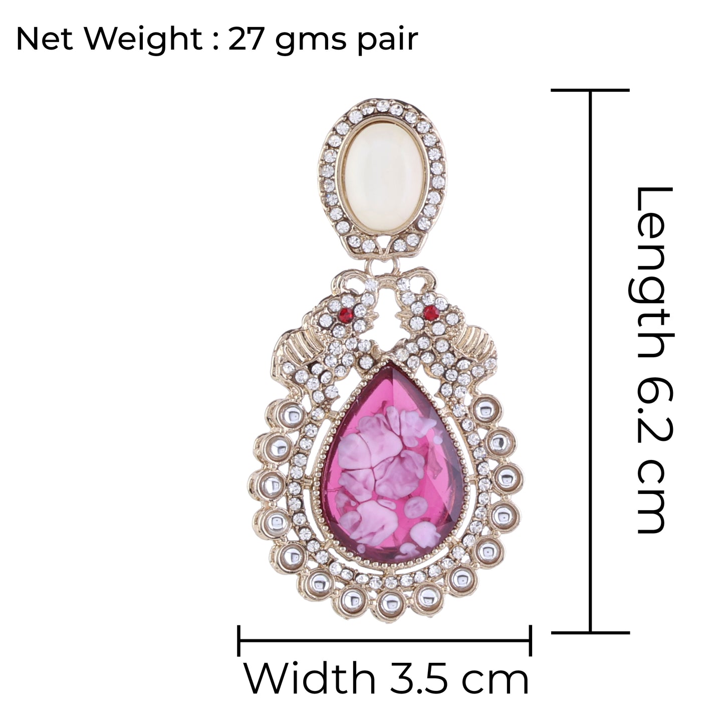 Wine Daniel Zircon Earring