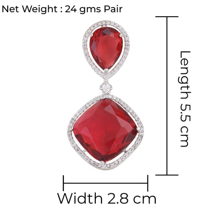Wine Denis American Diamond Earring