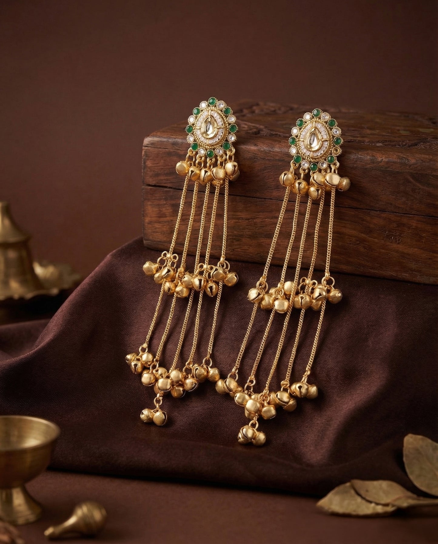 Vikransh Premium Kashmiri Brass Lookalike Ghungroo Earring