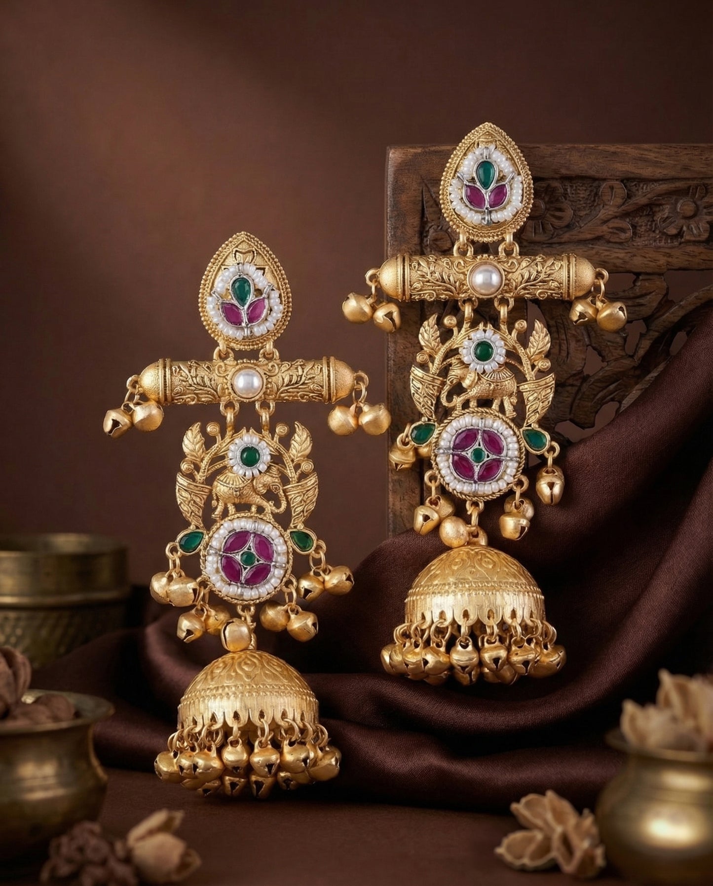 Aneesh Premium Kashmiri Brass Lookalike Earring
