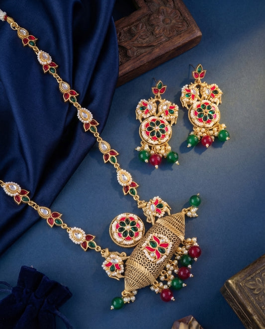 Debosmita Rajwada Necklace Set with Earring