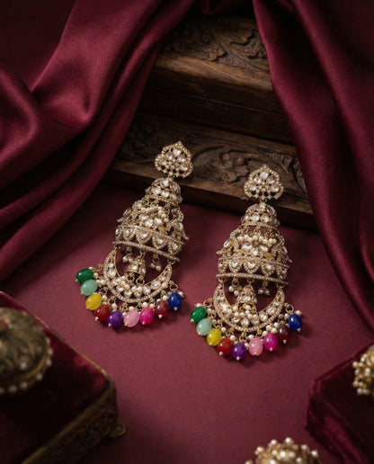 Multi Kavleen Premium Designer Statement Earring