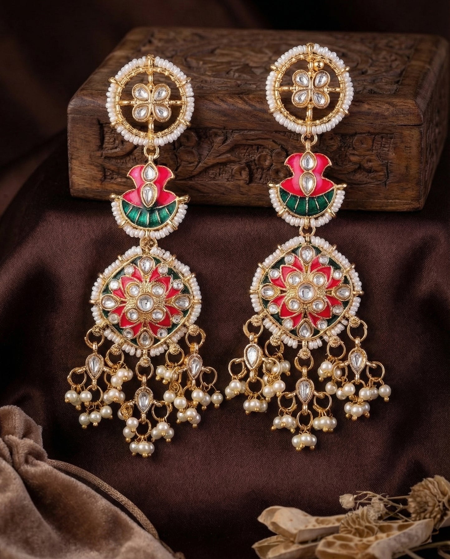 Akarsh Premium Meena Chandbali Earring